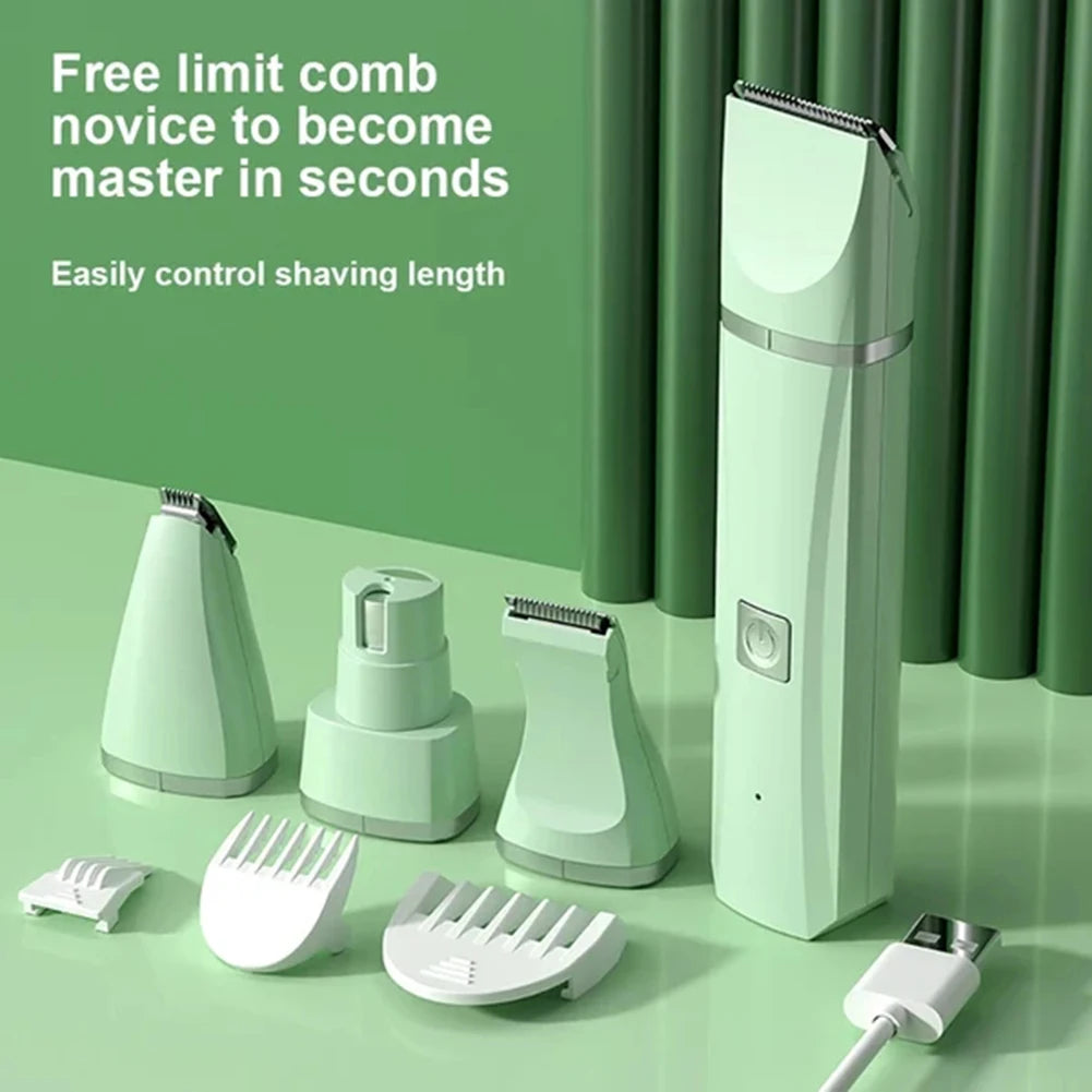Professional 4-in-1 Cordless Pet Grooming Kit – Clippers & Nail Trimmer