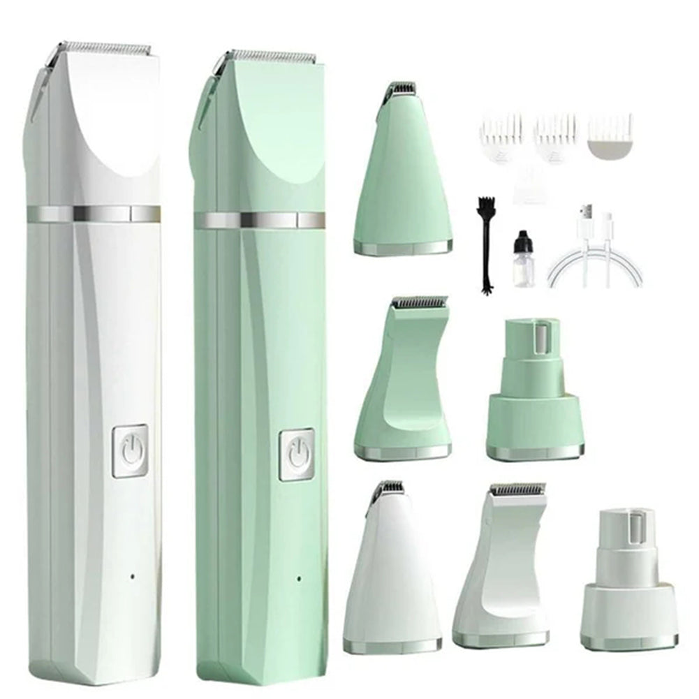 Professional 4-in-1 Cordless Pet Grooming Kit – Clippers & Nail Trimmer