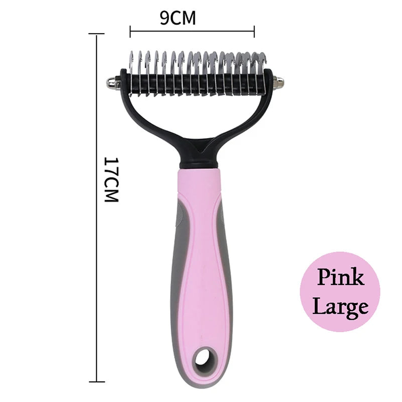 Professional Pet Deshedding Brush β Hair & Knot Remover for Dogs & Cats