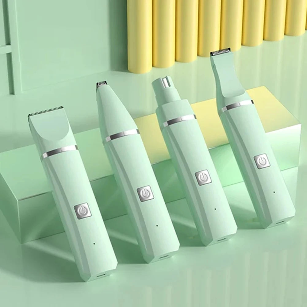 Professional 4-in-1 Cordless Pet Grooming Kit – Clippers & Nail Trimmer