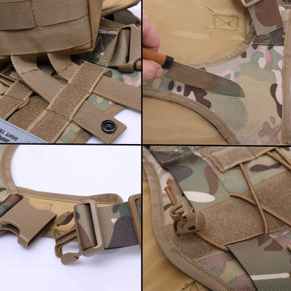 Military Tactical Dog Harness with Handle – Heavy-Duty Adjustable Dog Vest for Large & Medium Dogs