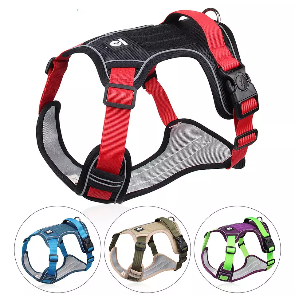 No-Pull Dog Chest Harness – Shock-Absorbing & Breathable Vest for Small Medium and Large Dogs