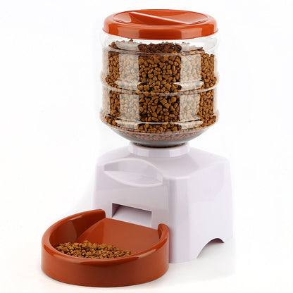 Automatic 5.5L Smart Pet Feeder with LCD Display & Voice Recorder – Programmable Portion Control for Cats & Dogs (Battery Operated)