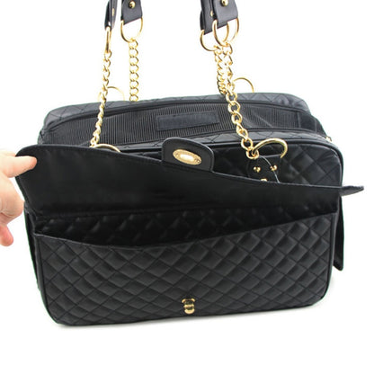 Breathable Faux Leather Pet Carrier for Small Dogs & Cats – Lightweight Travel Bag Handbag