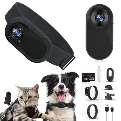 HD Pet Collar Camera – 1080P Portable Mini Camera for Dogs & Cats | Magnetic Clip, Sports & Outdoor Recorder with USB & SD Card Support