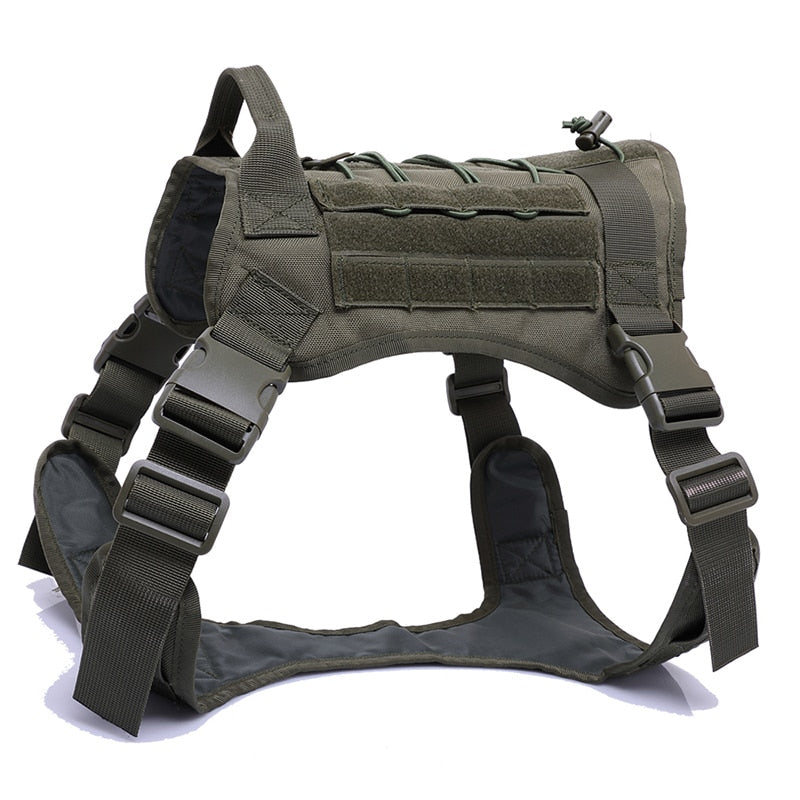 Military Tactical Dog Harness with Handle – Heavy-Duty Adjustable Dog Vest for Large & Medium Dogs