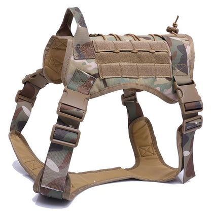 Military Tactical Dog Harness with Handle – Heavy-Duty Adjustable Dog Vest for Large & Medium Dogs