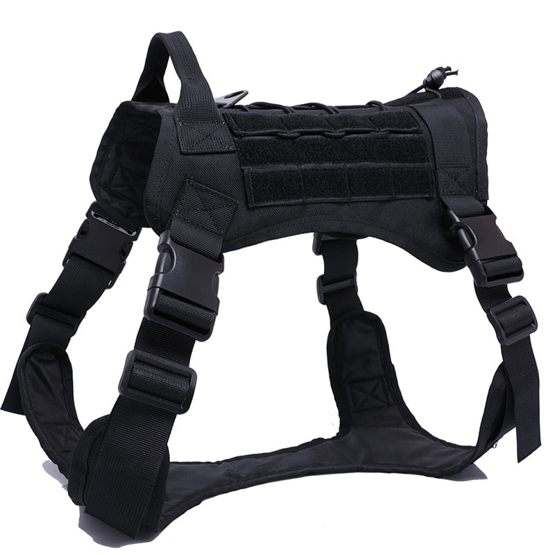 Military Tactical Dog Harness with Handle – Heavy-Duty Adjustable Dog Vest for Large & Medium Dogs
