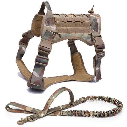Military Tactical Dog Harness with Handle – Heavy-Duty Adjustable Dog Vest for Large & Medium Dogs