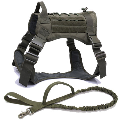 Military Tactical Dog Harness with Handle – Heavy-Duty Adjustable Dog Vest for Large & Medium Dogs